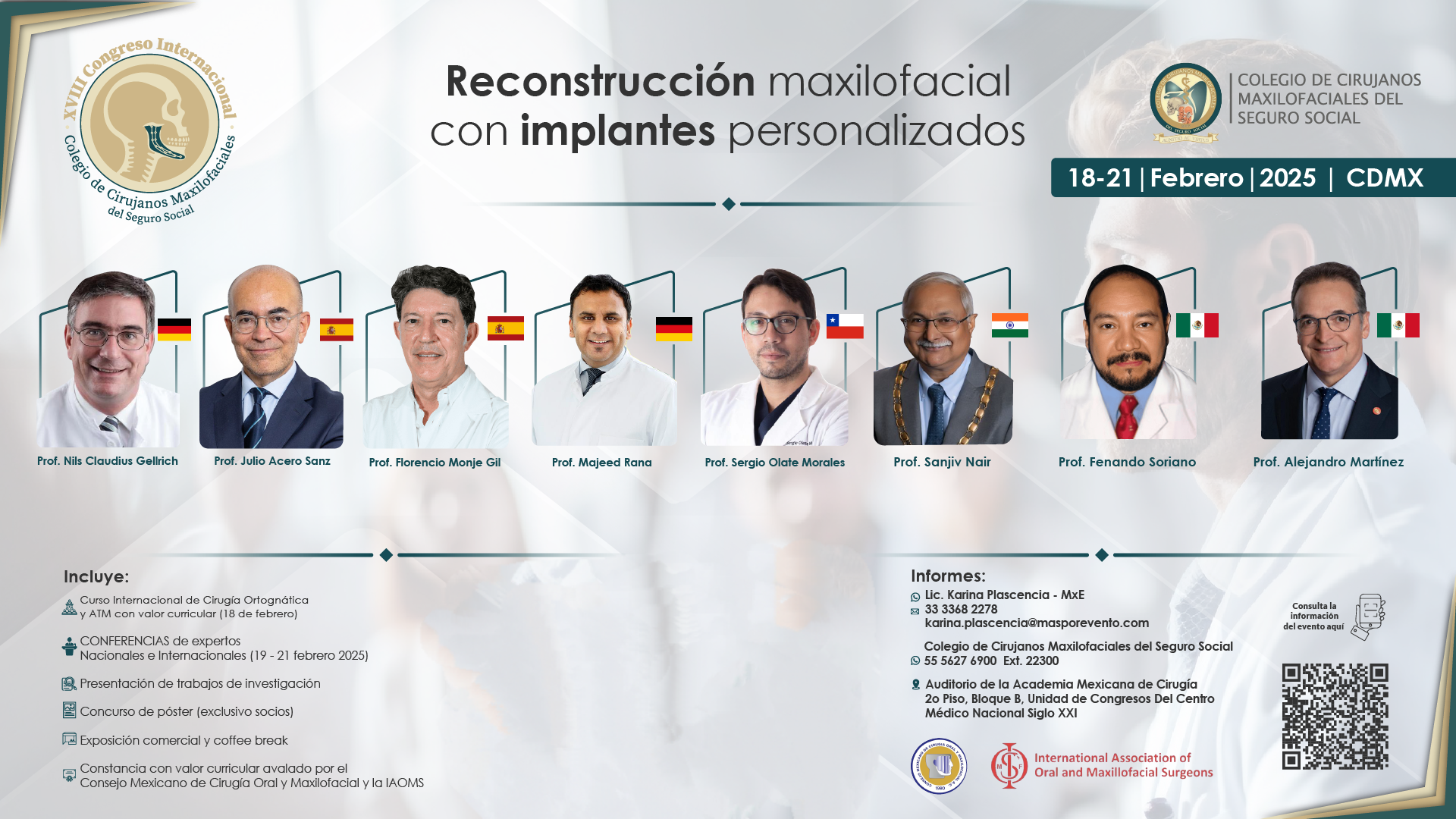 XVIII Congreso Internacional, Colegio de Cirujanos Maxilofaciales del Seguro Social