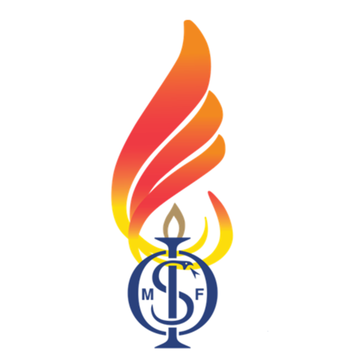 IAOMS Foundation flame logo mark
